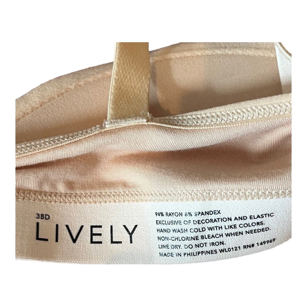 Lively All-Day Deep V No-Wire wireless bra tan size 38D - Picture 6 of 6